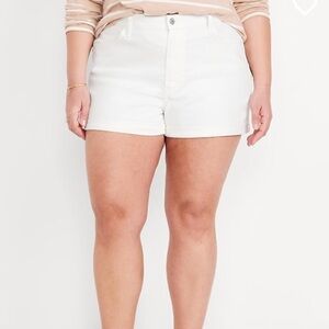 Old Navy White High Rise Jean Shorts